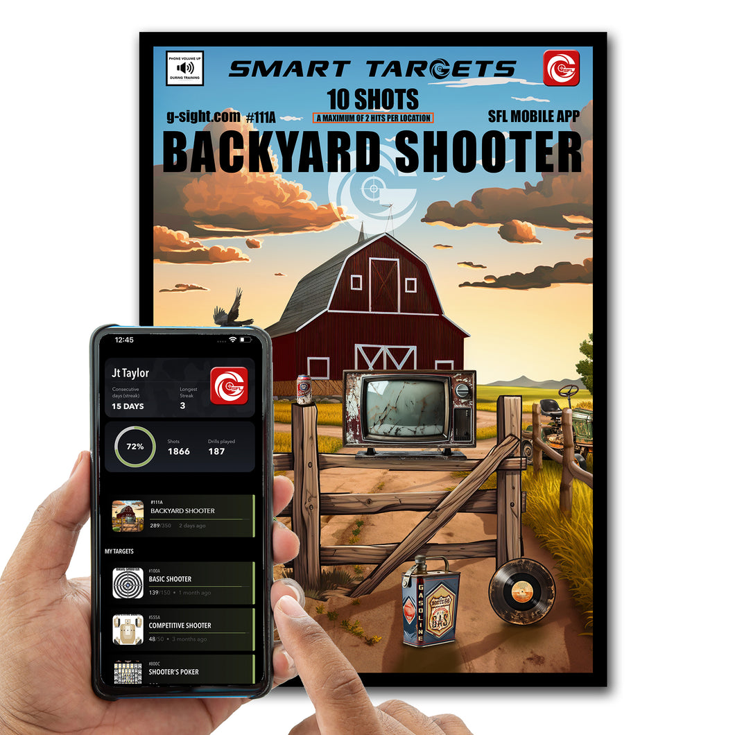 BACKYARD SHOOTER - Shoot For Life Mobile App Target - 111A