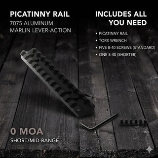 G-Sight 7075 Aluminum Marlin 336/1895 Picatinny Scope Mount 0 MOA Rail Overbuilt for Marlin Lever-Action