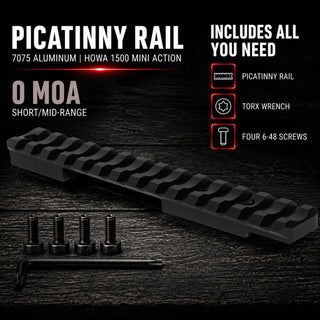 G-Sight Howa 1500 Mini Action Picatinny Scope Mount 0 MOA 7075 Aluminum Precision CNC Machined